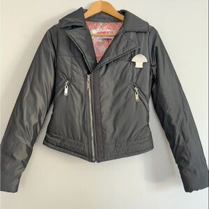 Fiorucci Mushroom Biker puffer jacket in gray NWT Size: M/40 IT